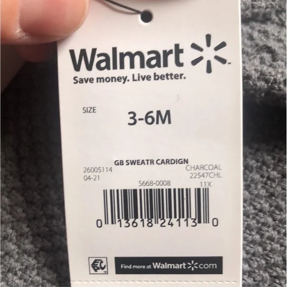 Gerber Baby Boys Charcoal gray sweater Knit Coverall, Cardigan, & Hat Set, 3-6M - Picture 13 of 15